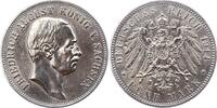 Sachsen 5 Mark Friedrich August III. 1904-1918. -