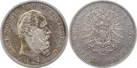 Württemberg 5 Mark Karl 1864-1891. -