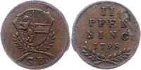 Salzburg 2 Pfennig Hieronymus Graf Colloredo 1772-1803. -