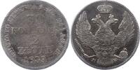 Polen 30 Kopeken zu 2 Zloty Nikolaus I. von Russland 1825-1855. -
