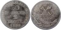 Polen 30 Kopeken zu 2 Zloty Nikolaus I. von Russland 1825-1855. -