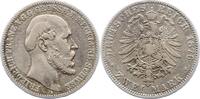Mecklenburg-Schwerin 2 Mark Friedrich Franz II. 1842-1883. -