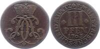 Münster-Bistum 3 Pfennig Friedrich Christian von Plettenberg 1688-1706. -