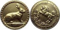 Tierzucht Vergoldete Bronzemedaille Kaninchen -