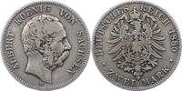 Sachsen 2 Mark Albert 1873-1902. -