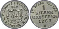 Waldeck Silbergroschen Georg Victor 1852-1893. -