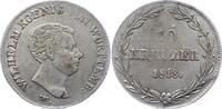 Württemberg 10 Kreuzer Wilhelm I. 1816-1864. -