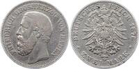 Baden 2 Mark Friedrich I. 1856-1907. -