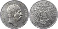 Sachsen 5 Mark Albert 1873-1902. -