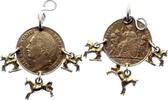 Württemberg Vergoldetes Schmuckstück aus Gulden 1 Wilhelm I. 1816-1864. -
