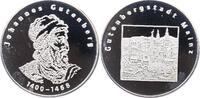 Personenmedaillen Silbermedaille Gutenberg, Johannes * um 1397 in Mainz, beteiligt an der Verbreitung des Buchdrucks. -