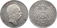 Sachsen 5 Mark Albert 1873-1902. -
