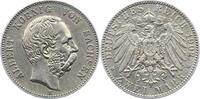 Sachsen 2 Mark Albert 1873-1902. -