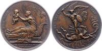 Frankreich Bronzemedaille Louis XVIII. 1814-1824. -