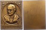 Personenmedaillen Einseitige Bronzeplakette Melanchthon, Philipp *1497 Bretten/Unterpfalz, +1560 Wittenberg, deutscher Humanist und Reformator. -