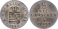 Sachsen-Albertinische Linie 1/2 Neugroschen Friedrich August II. 1836-1854. -