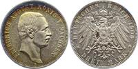 Sachsen 3 Mark Friedrich August III. 1904-1918. -