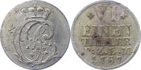 Pfalz-Zweibrücken 1/6 Taler Christian IV. 1735-1775. -