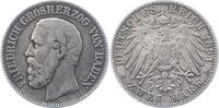 Baden 2 Mark Friedrich I. 1856-1907. -