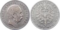 Sachsen 2 Mark Albert 1873-1902. -