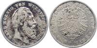 Württemberg 5 Mark Karl 1864-1891. -