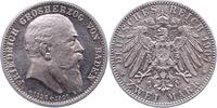 Baden 2 Mark Friedrich I. 1856-1907. -