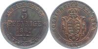 Sachsen-Albertinische Linie 5 Pfennig Johann 1854-1873. -