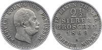 Brandenburg-Preußen 2 1/2 Silbergroschen Wilhelm I. 1861-1888. -
