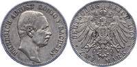 Sachsen 2 Mark Friedrich August III. 1904-1918. -