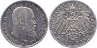 Württemberg 2 Mark Wilhelm II. 1891-1918. -