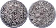 Belgien-Lüttich, Bistum 1/2 Escallin zu 14 Liards oder Plaquette Johann Theodor von Bayern 1744-1763. -