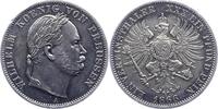 Brandenburg-Preußen Siegestaler 1866 A Wilhelm I. 1861-1888. Randfehler, minimal gereinigt, fast vorzüglich