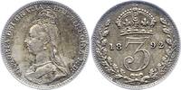 Großbritannien Threepence Victoria 1837-1901. -