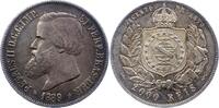 2000 Reis 1889 Brasilien Pedro II 1831-1889. Schöne Patina. Sehr schön - vorzüglich