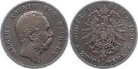Sachsen 2 Mark Albert 1873-1902. -