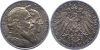 Baden 2 Mark Friedrich I. 1856-1907. -