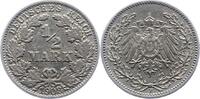 1/2 Mark 1908  F Kleinmünzen  Schöne Patina. Sehr schön