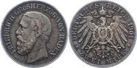 Baden 2 Mark Friedrich I. 1856-1907. -