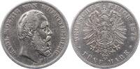 Württemberg 5 Mark Karl 1864-1891. -