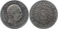 Sachsen 2 Mark Albert 1873-1902. -