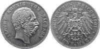 Sachsen 5 Mark Albert 1873-1902. -