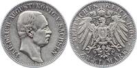 Sachsen 2 Mark Friedrich August III. 1904-1918. -