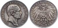Sachsen 2 Mark Friedrich August III. 1904-1918. -