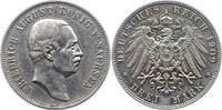 Sachsen 3 Mark Friedrich August III. 1904-1918. -