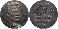 Personenmedaillen Silbermedaille Schweitzer, Albert *1875 Kaysersberg bei Colmar, +1965 Lambarène, evangelischer Theologe, Musiker, Arzt und Philosoph. Erhielt 1 -