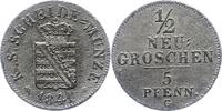 Sachsen-Albertinische Linie 1/2 Neugroschen Friedrich August II. 1836-1854. -