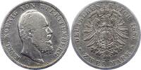 Württemberg 2 Mark Karl 1864-1891. -