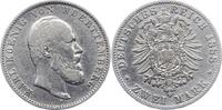 Württemberg 2 Mark Karl 1864-1891. -