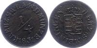 Sachsen-Meiningen 1/4 Kreuzer Bernhard Erich Freund 1803-1866. -
