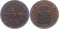 Sachsen-Meiningen 2 Pfennig Georg II. 1866-1914. -